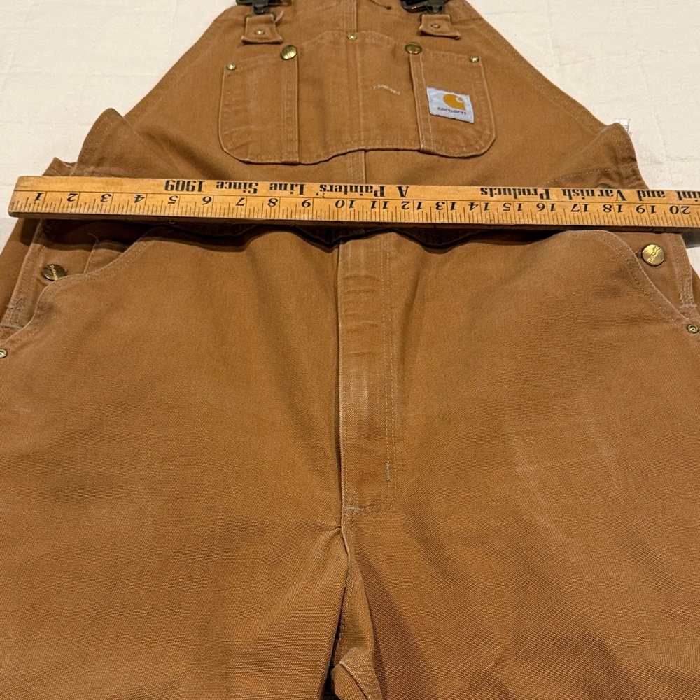 Carhartt Men's Tan Work Overalls - Picture 5 of 14
